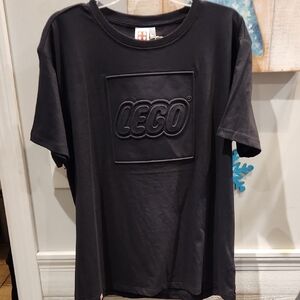 NWT LEGO Embossed Logo Black Tee SZ L